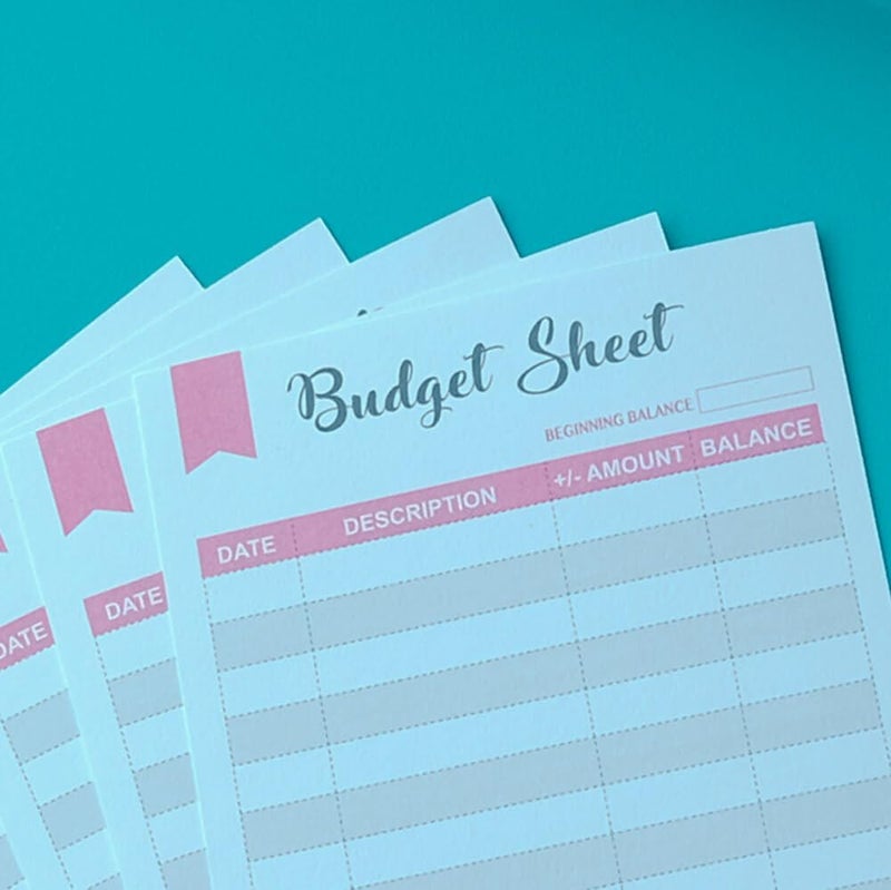 Fan&Ran (Set of 90) Expense Tracker for A6 Budget Envelopes, Unpunched Budget Sheets Use with A6 Budget Binder Pockets, 3.1"x6.3" - Image 4